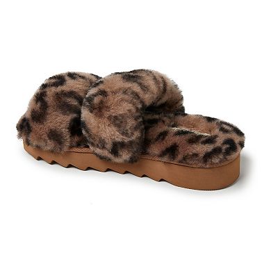 Fireside by Dearfoams Benalla Shearling Double Band Women's Slide Slippers