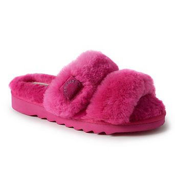Fireside by Dearfoams Benalla Shearling Double Band Women's Slide Slippers