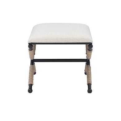 Linon Ashburn Campaign Accent Stool