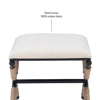 Linon Ashburn Campaign Accent Stool
