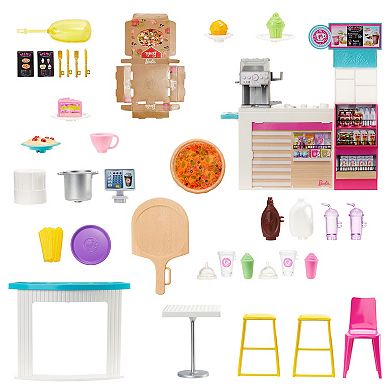 Barbie® Restaurant and Coffee Shop Dollhouse, Dolls and Accessories Set