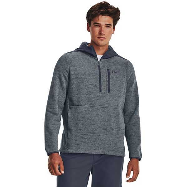 Men's Under Armour Specialist Grid Quarter Zip Hoodie - Gravel (S)