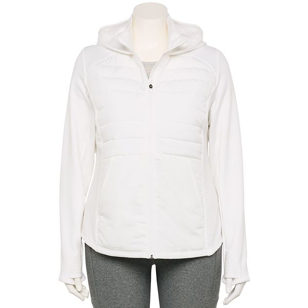 Plus Size Tek Gear® Hooded MixedMedia Jacket