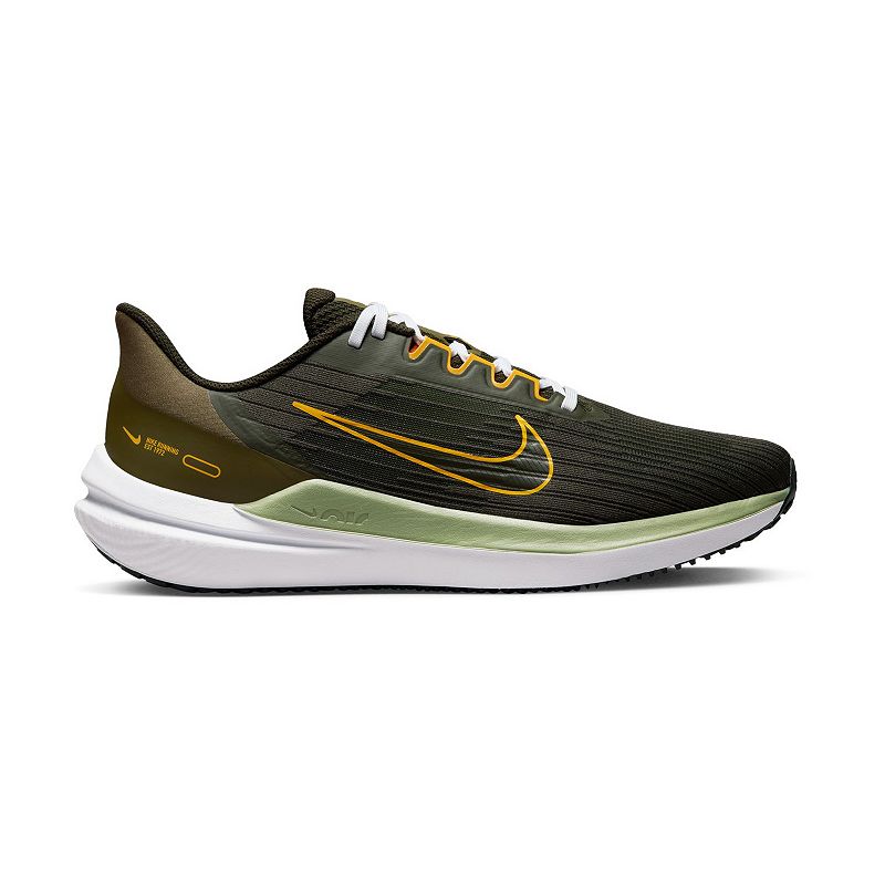 FD0787-300 Nike Air Winflo 9 Mens Road Running Shoes, Green sku FD0787-300