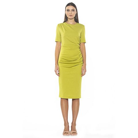 Женские платья ALEXIA Women's ALEXIA ADMOR Cataleya Crewneck Draped Sheath Dress