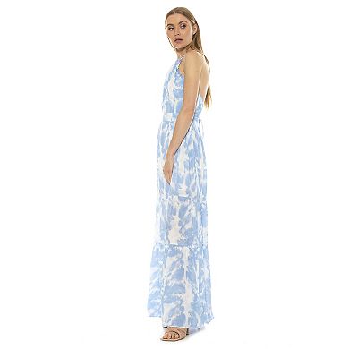 Women's ALEXIA ADMOR Kira Ruffle Halter Maxi Dress