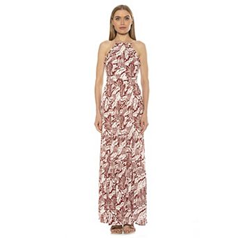 Women's ALEXIA ADMOR Kira Ruffle Halter Maxi Dress