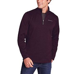 Eddie Bauer Mens Quest 1/4 Zip Pullover Fleece (Dusted Indigo