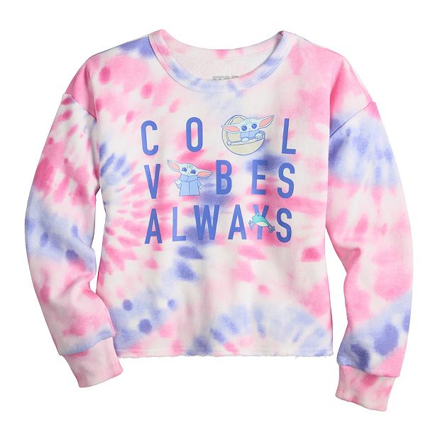 Girls 7-16 Star Wars The Mandalorian Grogu aka Baby Yoda Cool Vibes  Always Tie Dye