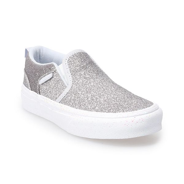 driehoek Conserveermiddel Product Vans® Asher Girls' Glitter Slip-On Shoes