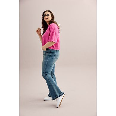 Juniors' Plus Size SO® High-Rise Flare Jeans