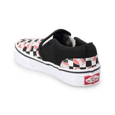 Vans Asher Girls Heart Slip On Shoes