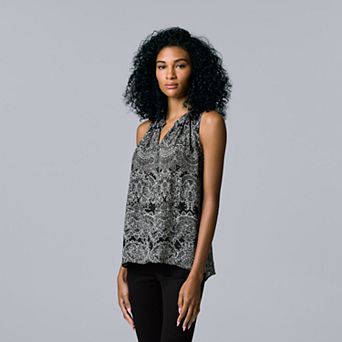 Women's Simply Vera Vera Wang Pleated Tank