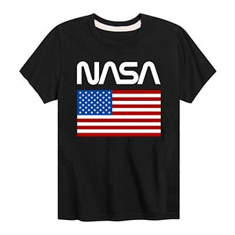 Boys 8-20 NASA American Flag Graphic Tee