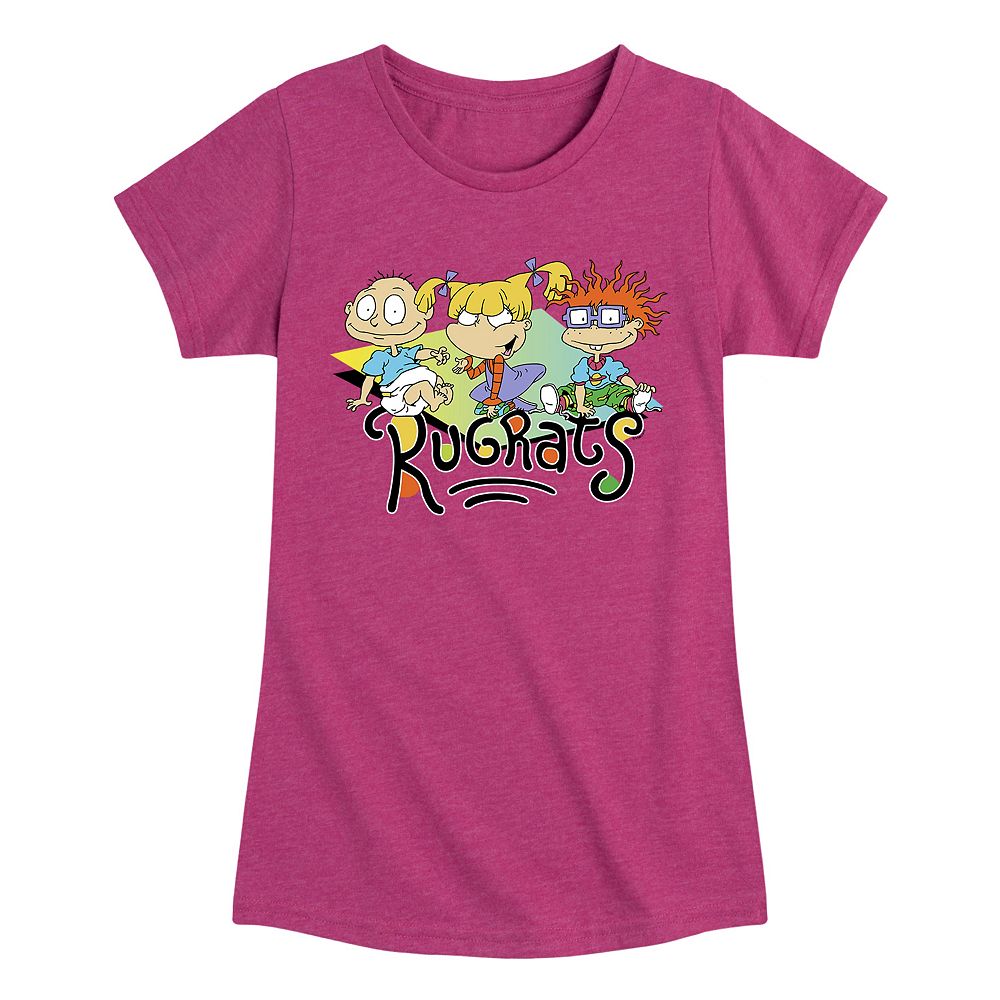 Girls 7-16 Rugrats Character Trio Graphic Tee