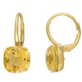 Stella Grace 14k Gold Citrine Leverback Earrings