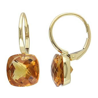 Stella Grace 14k Gold Madeira Citrine Leverback Earrings
