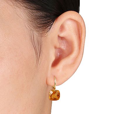 Stella Grace 14k Gold Madeira Citrine Leverback Earrings