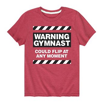 Boys 8-20 Warning Gymnast Could Flip Graphic Tee