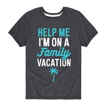 Boys 8-20 Help Me Family Vacation Graphic Tee