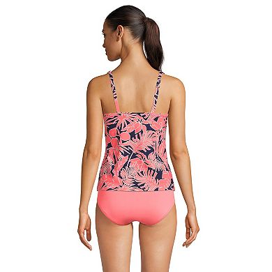 Women's Lands' End DDD-Cup UPF 50 Squareneck Underwire Tankini Top