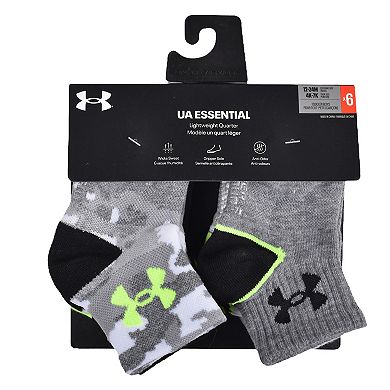 Baby / Toddler Boy Under Armour 6-Pack Essential Quarter Socks