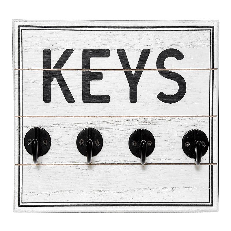 Sonoma Goods For Life® Keys 4-Hook Wall Decor, White