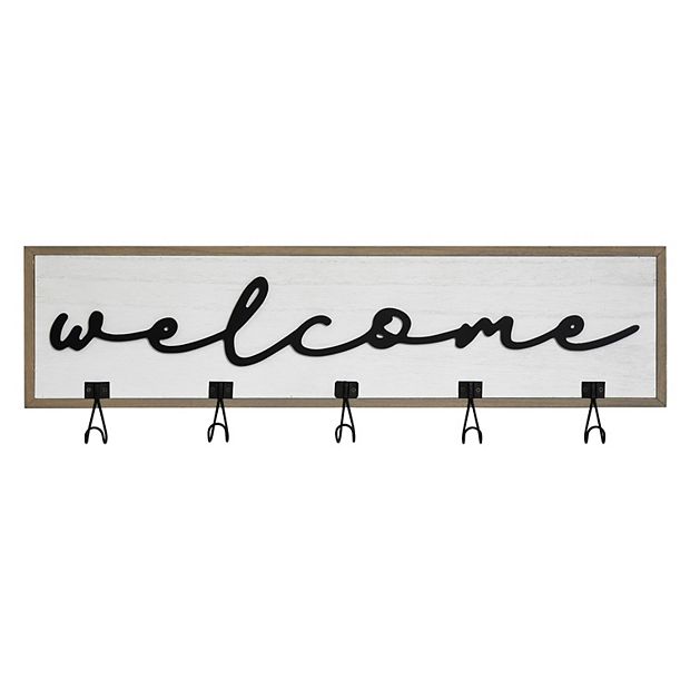 Sonoma Goods For Life Welcome 5 Hook Wall Decor