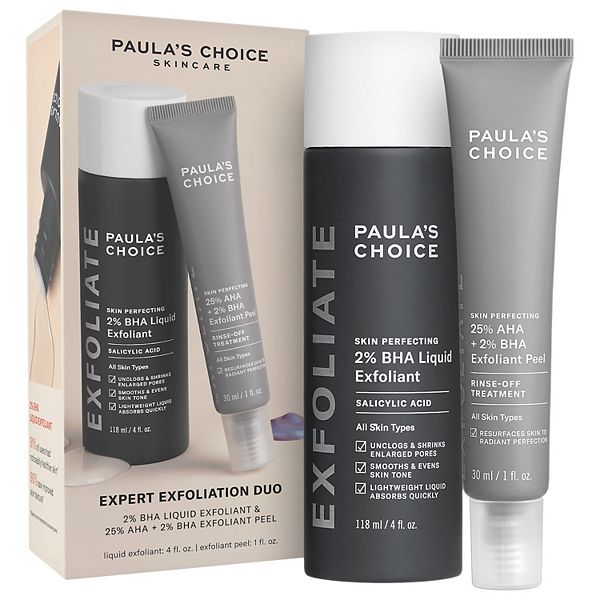Paula's Choice Expert Exfoliation Duo featuring 2 BHA Liquid Exfoliant