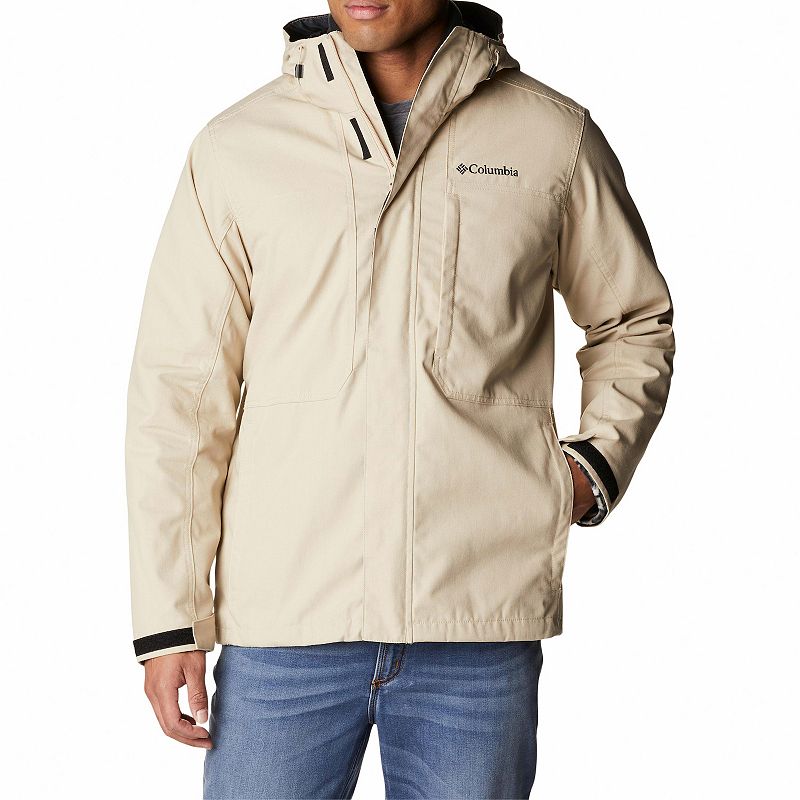 Mens Columbia Loma Vista Interchange Jacket, Size: Small, Lt Beige