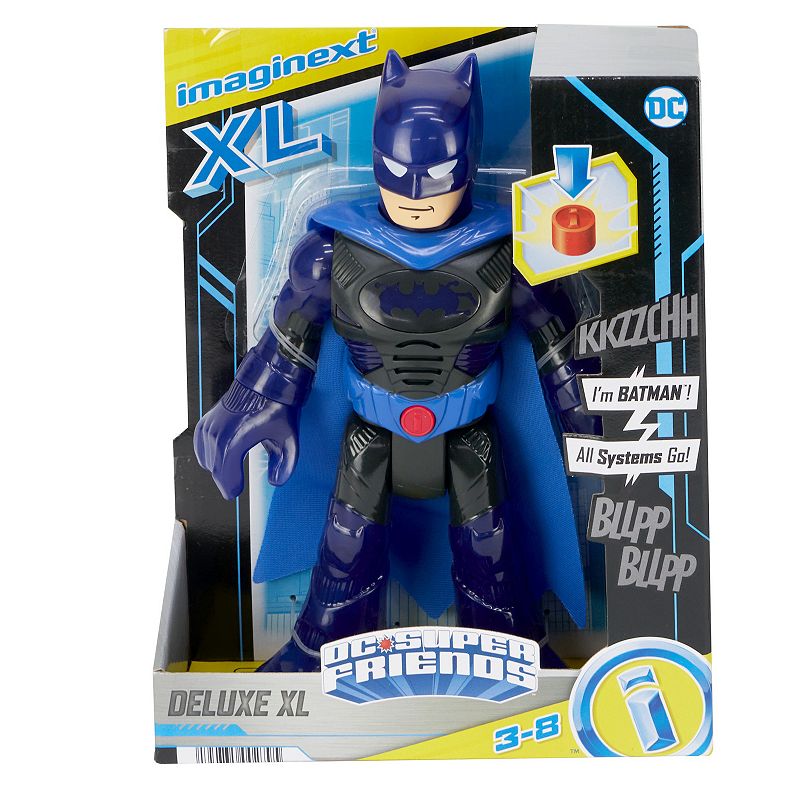 Fisher-Price DC Super Friends Deluxe Bat-Tech Batman XL Large Figure, Multi