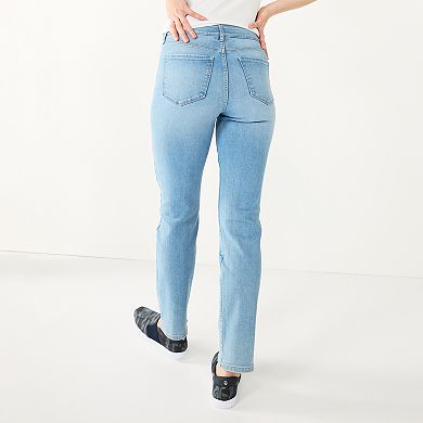 Women's Nine West High Rise Sculpting Straight Jeans
