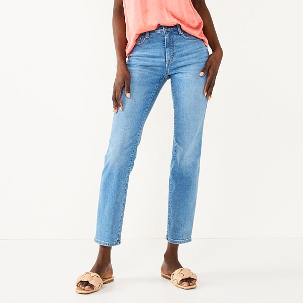 Women's Nine West High Rise Sculpting Straight Jeans