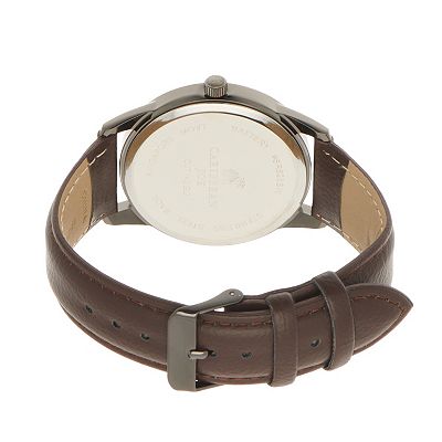 Caribbean Joe Men's Sunburst Brushed Dial Strap Watch