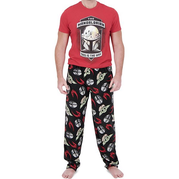 Men s Christmas Holiday Character Tee Microfleece Pajama Sleep Pants Set