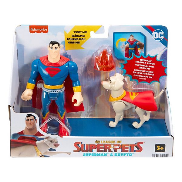Fisher-Price DC Comics League of Super-Pets Superman & Krypto Figure Set