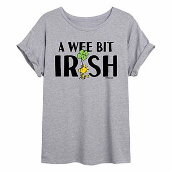 Juniors' Peanuts "A Wee Bit Irish" Tee