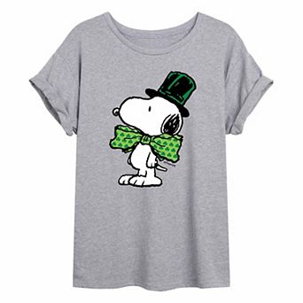 Juniors' Peanuts Snoopy St. Patrick's Day Tee