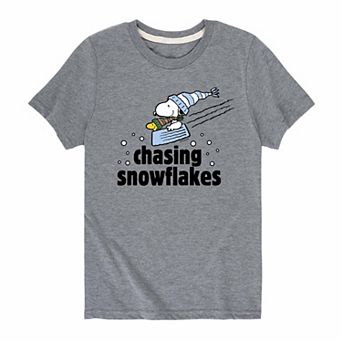 Boys 8-20 Peanuts Chasing Snowflakes Graphic Tee