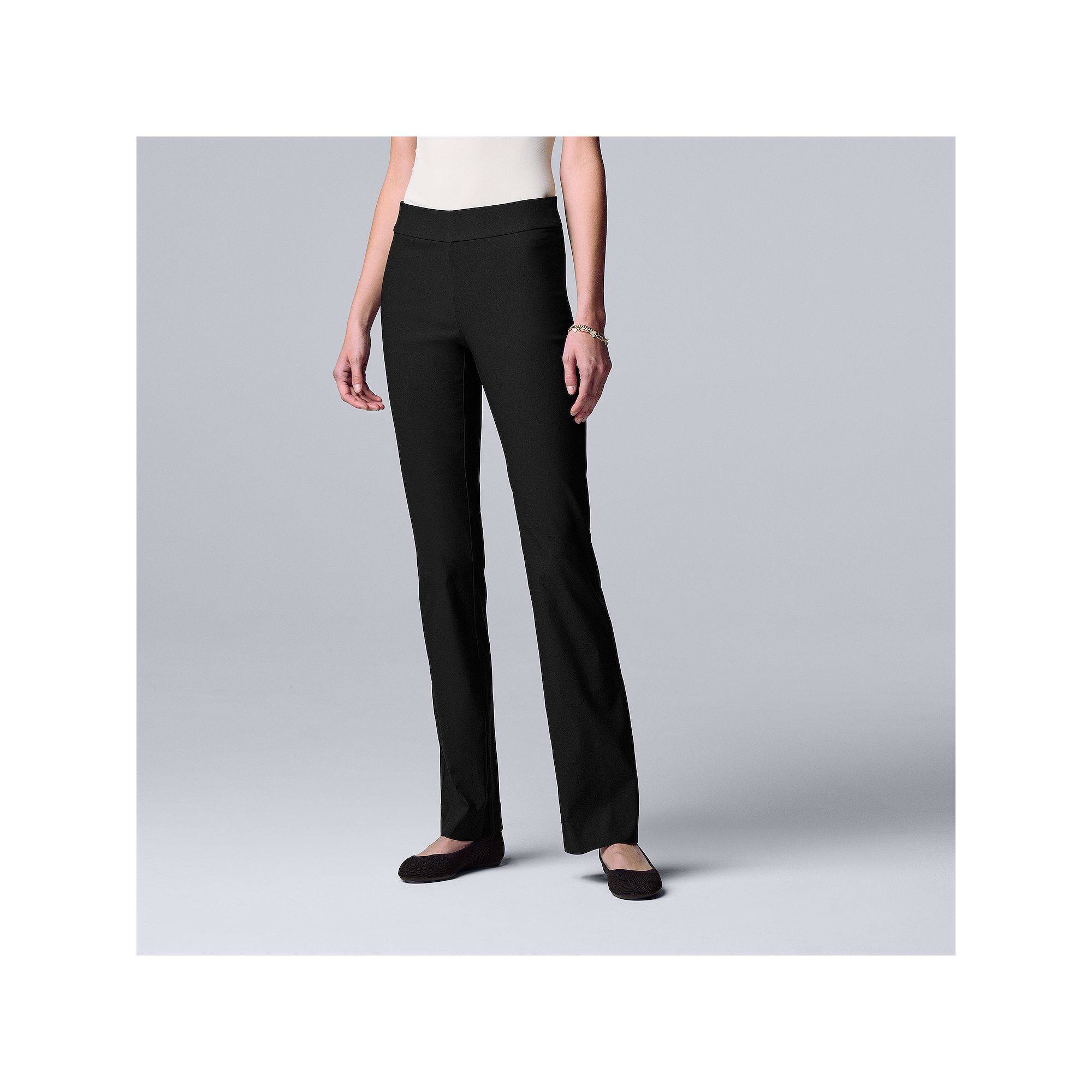 Womens Simply Vera Vera Wang Simply Modern Bootcut Pants, Size: Large Shor