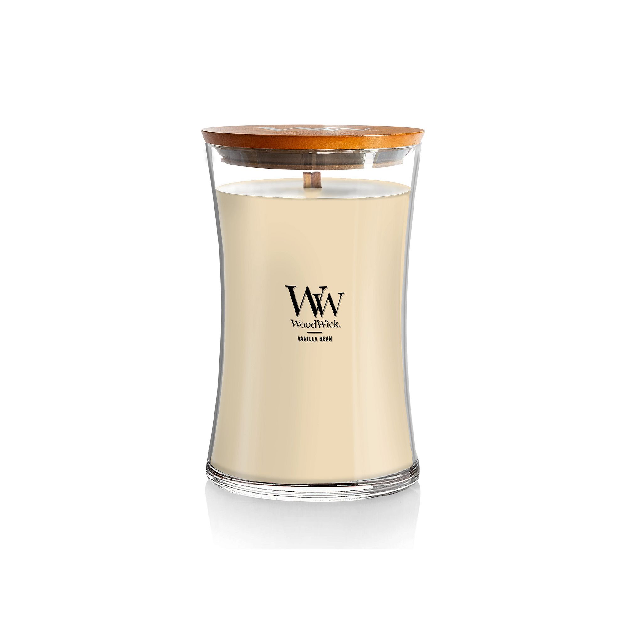WoodWick® Vanilla Bean Hourglass 21.5-oz. Candle Jar, Light Brown