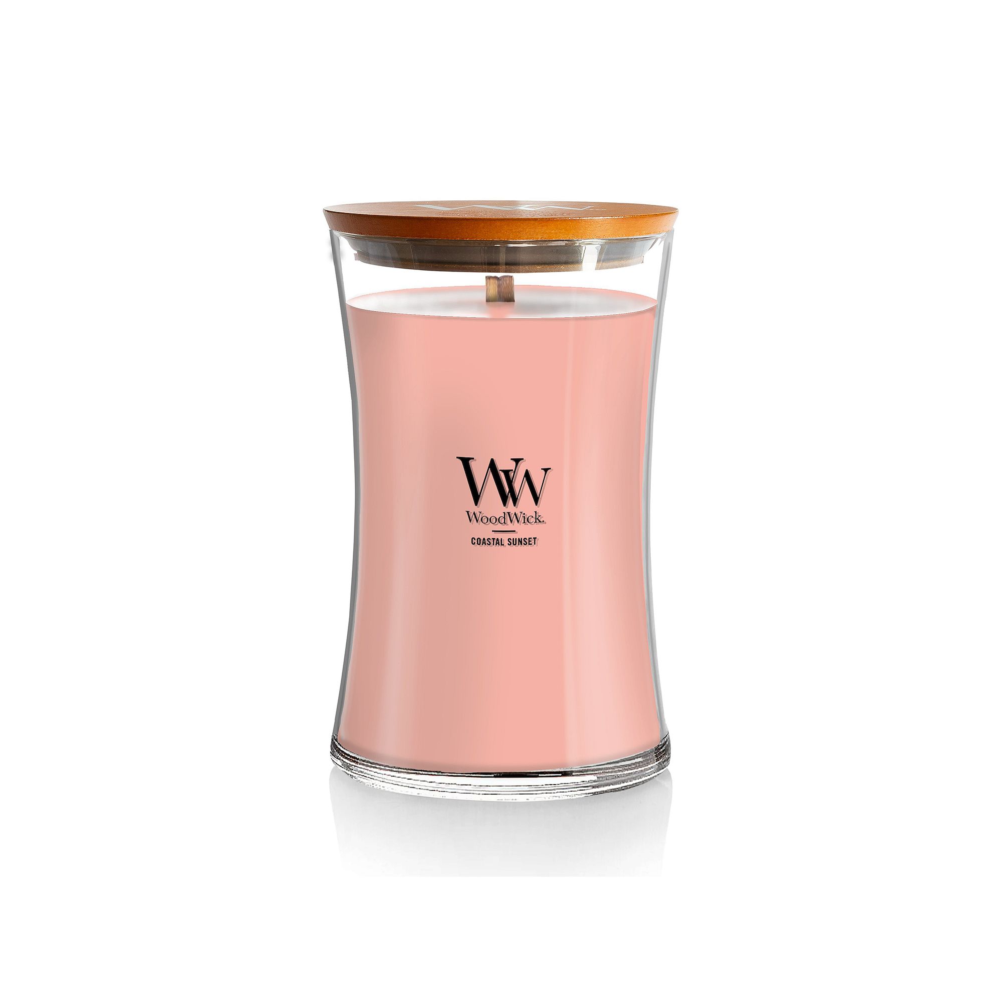WoodWick® Coastal Sunset Hourglass 21.5-oz. Candle Jar, Medium Pink