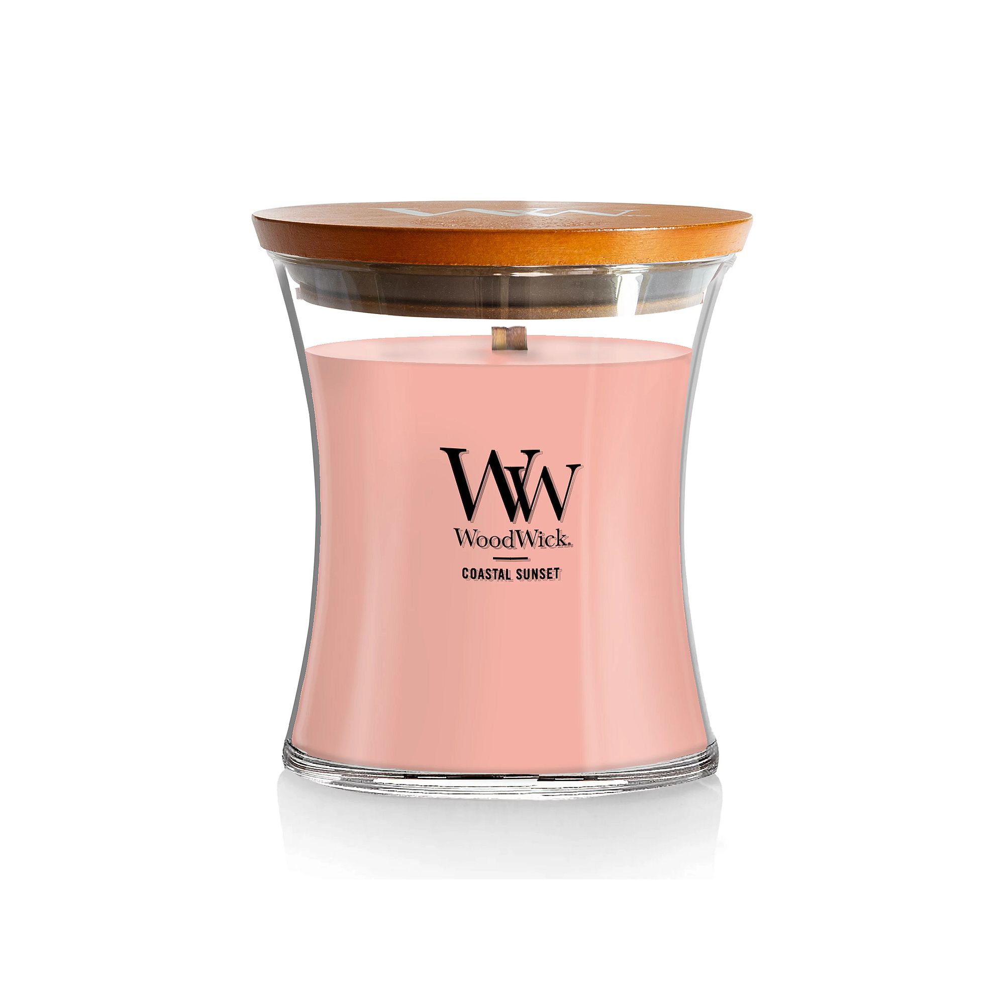 WoodWick® Coastal Sunset Hourglass 9.7-oz. Candle Jar, Medium Pink
