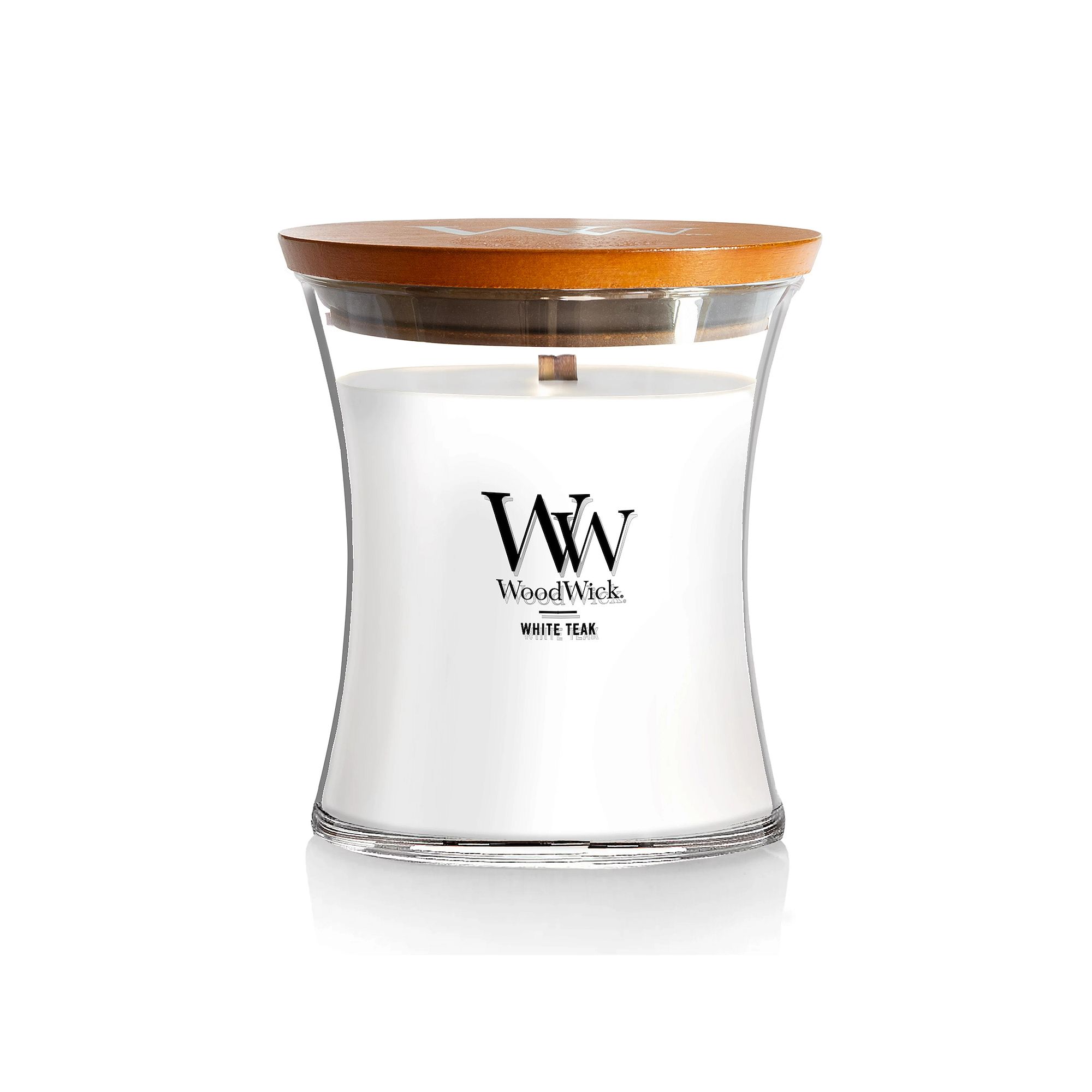 WoodWick® White Teak Hourglass 9.7-oz. Candle Jar