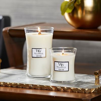 WoodWick® White Teak Hourglass 9.7-oz. Candle Jar