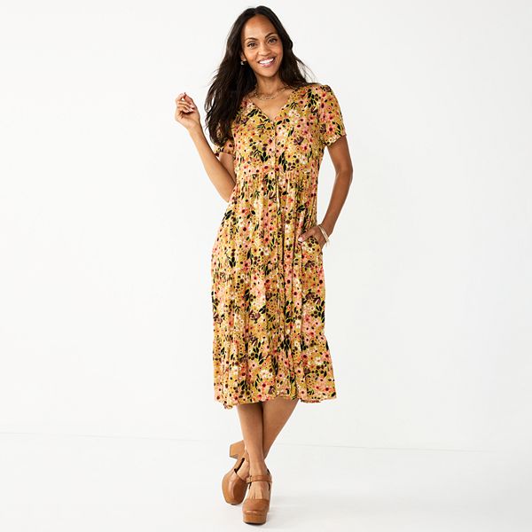 Kohls button hot sale down dress