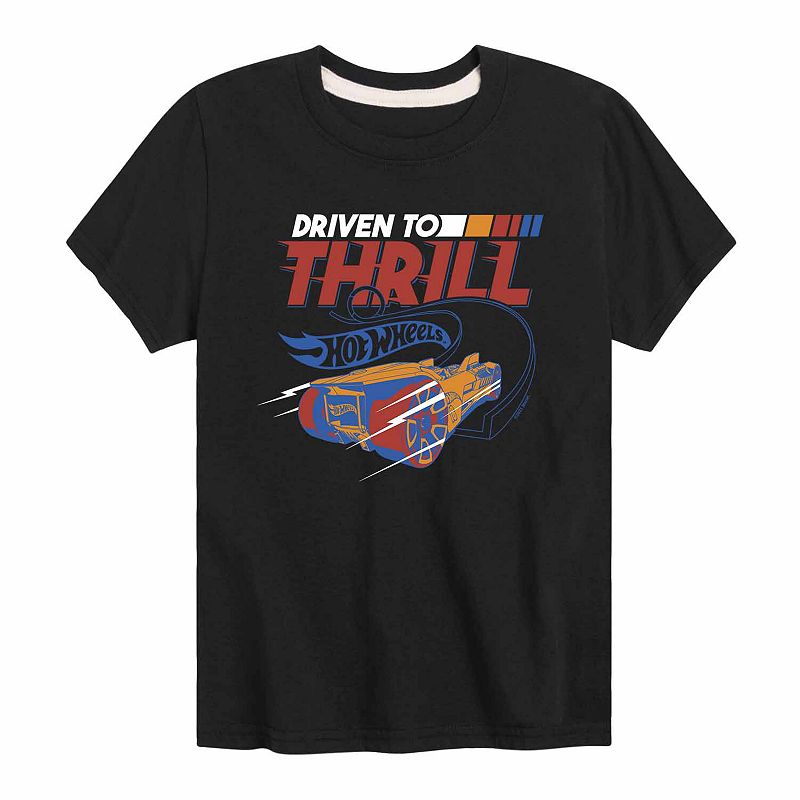 Boys 8-20 Hot Wheels Driven To Thrill Graphic Tee, Boys, Size: Small, Blac