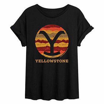 Juniors' Yellowstone Ranch Y Oversized Graphic Tee