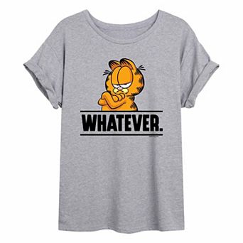 Juniors' Garfield "Whatever" Oversized Tee