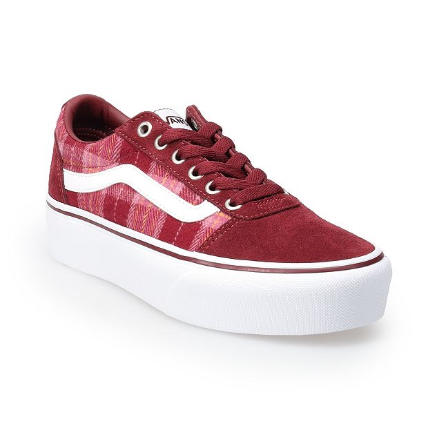 All red hot sale platform vans